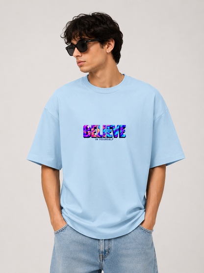 LAYER IT | BELIEVE | Unisex Terry Oversized Tee