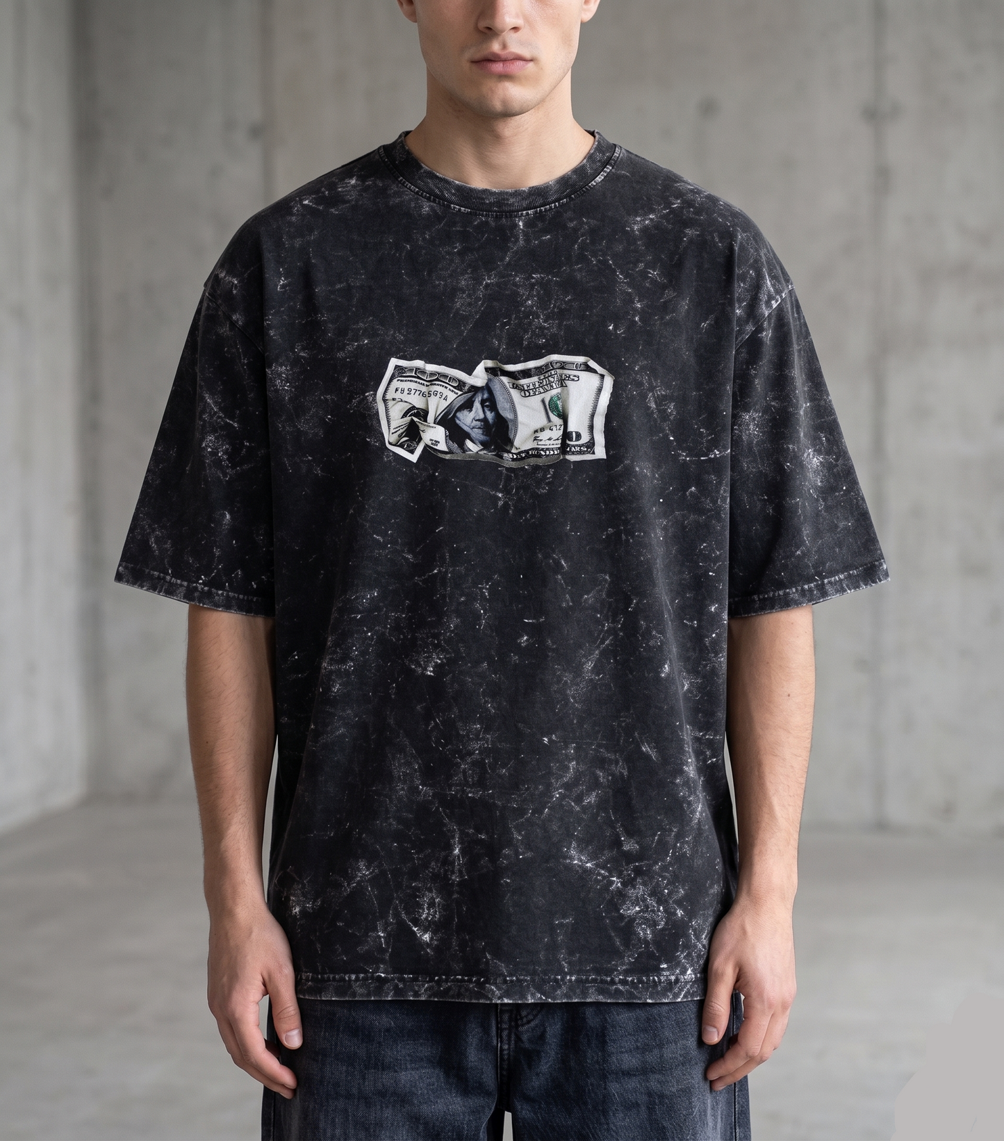 LAYER IT | DOLLAR | Unisex Acid Washed Oversized Tee
