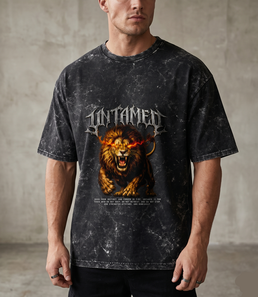 LAYER IT | UNTAMED | Unisex Acid Washed Oversized Tee